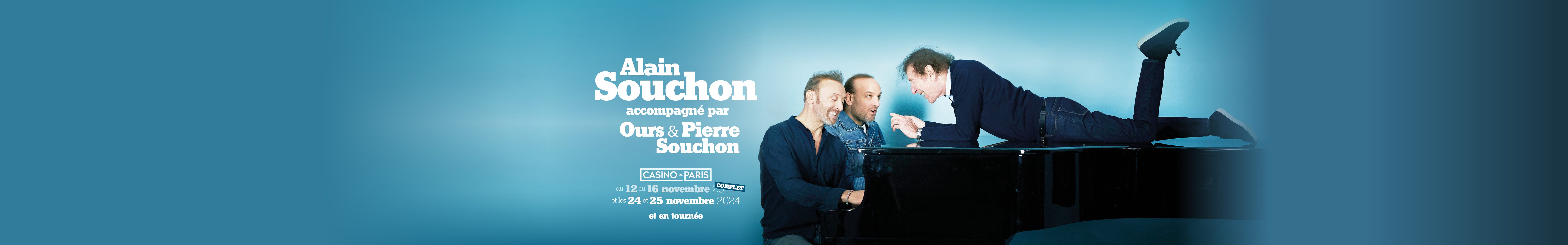 Alain Souchon accompagné de Ours et Pierre Souchon