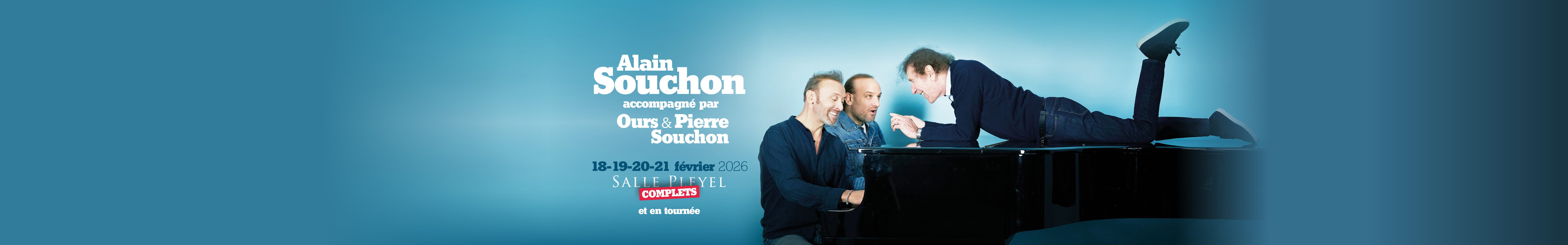 Alain Souchon accompagné de Ours et Pierre Souchon